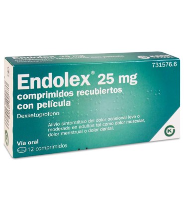 ENDOLEX 25 MG 12 COMP RECUBIERTOS