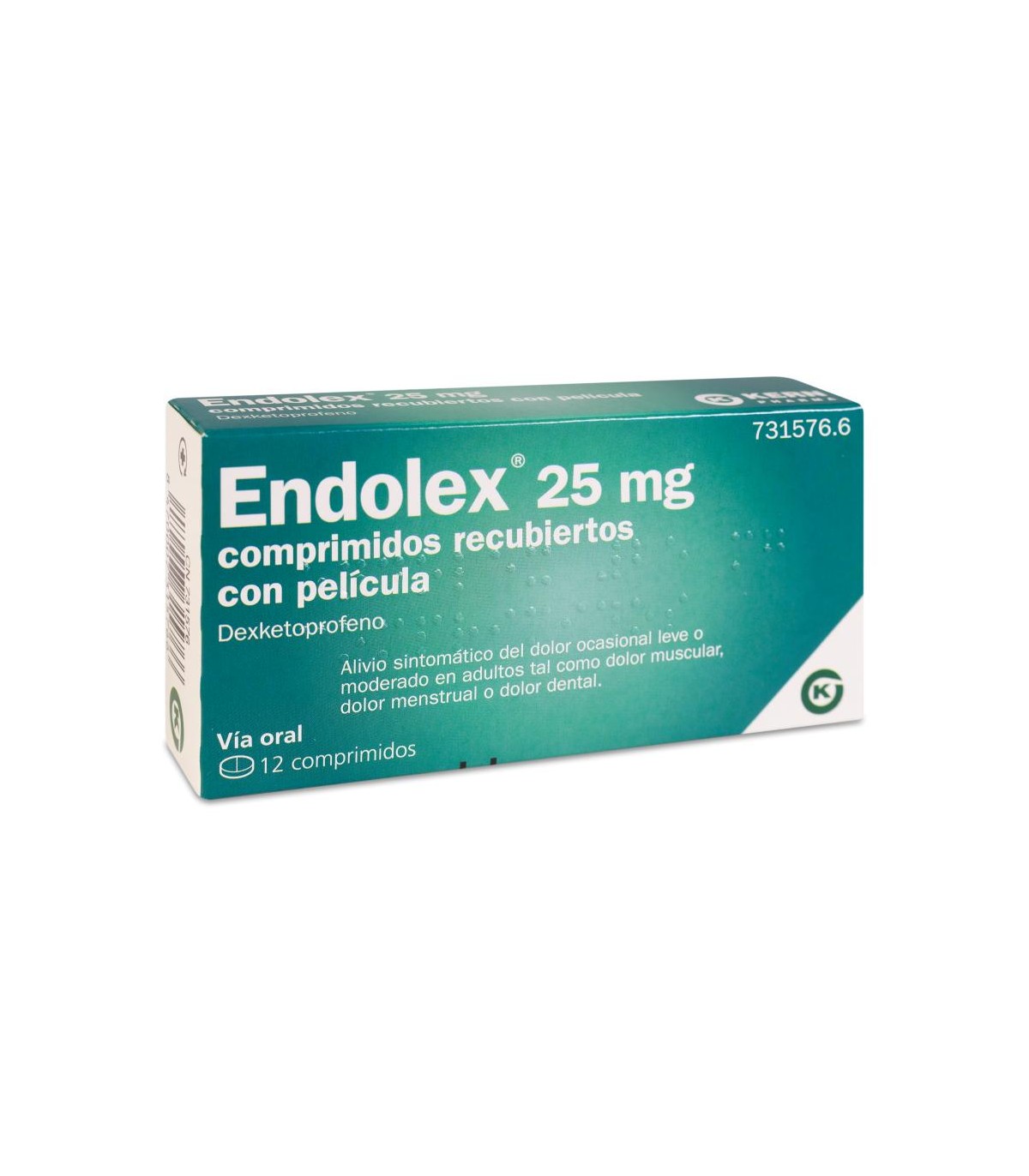 ENDOLEX 25 MG 12 COMP RECUBIERTOS