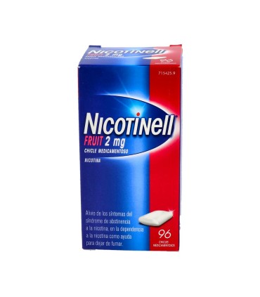 NICOTINELL FRUIT 2 MG 96 CHICLES MEDICAMENTOSOS