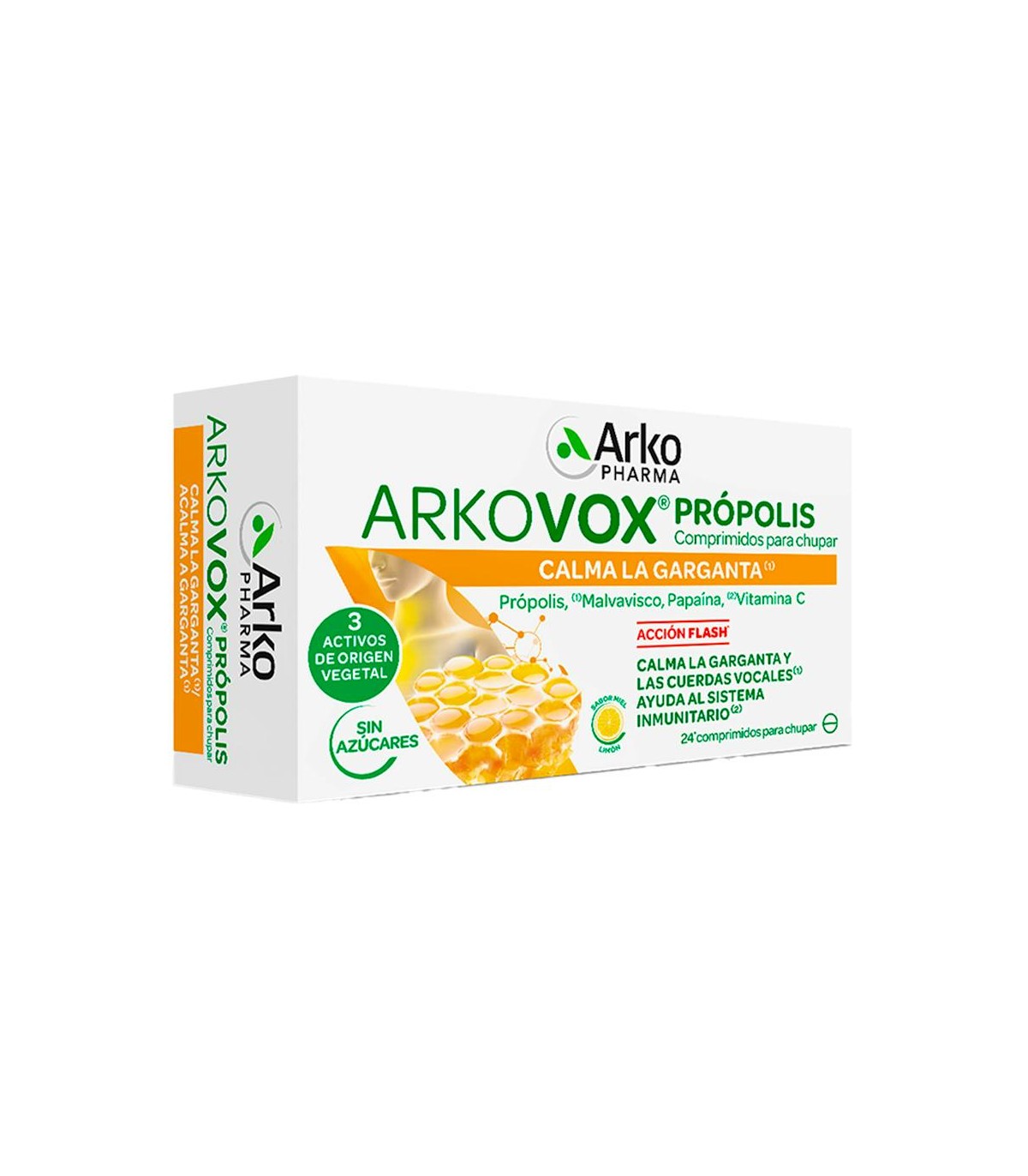 ARKOVOX PROPOLIS VITAMINA C 24 COMPRIMIDOS MIEL LIMON