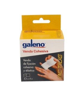VENDA ELAST COHESIVA GALENO ACTIVE 4,5X 5 (4,5 M X 5 CM) BLANCA
