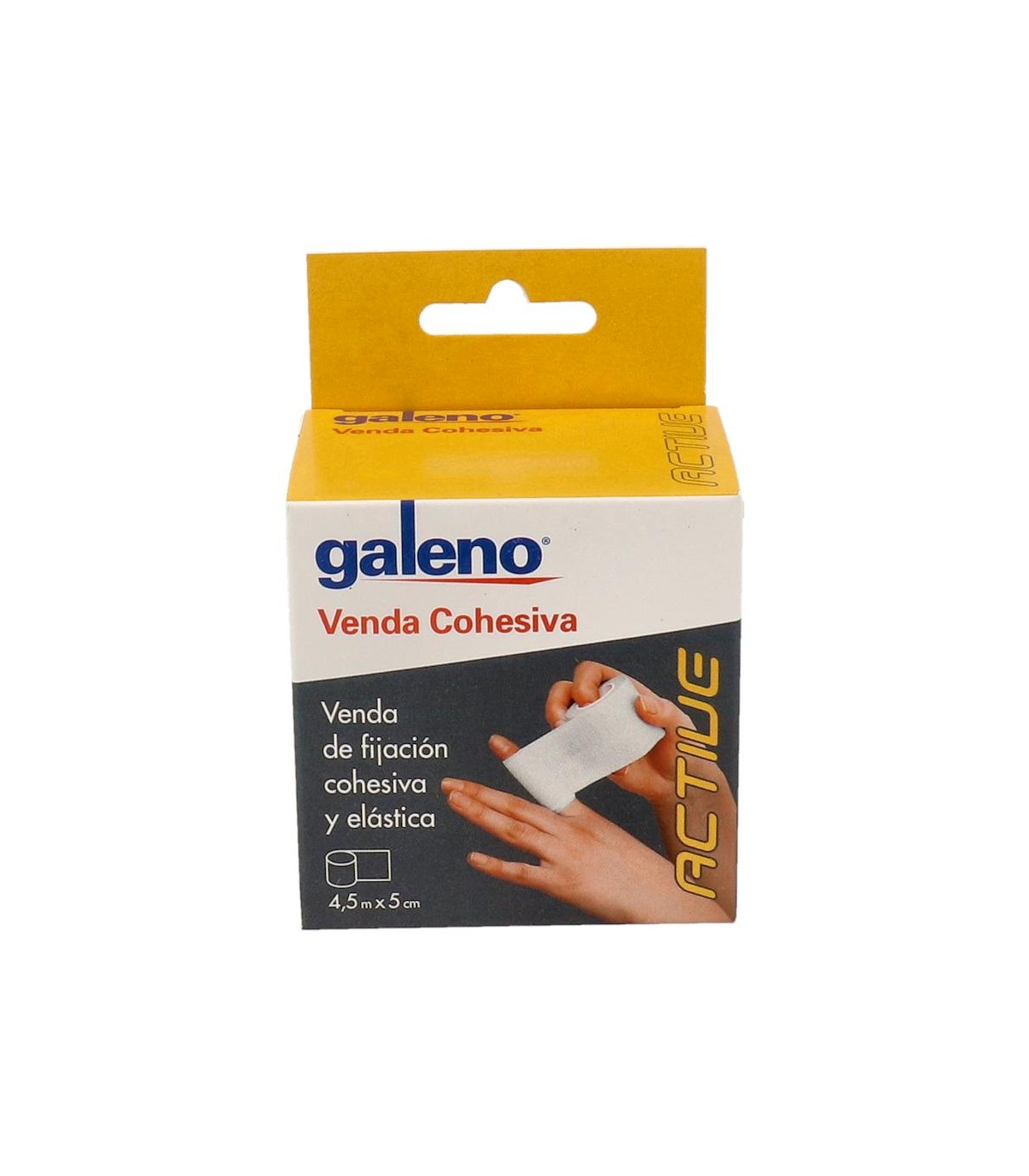 VENDA ELAST COHESIVA GALENO ACTIVE 4,5X 5 (4,5 M X 5 CM) BLANCA