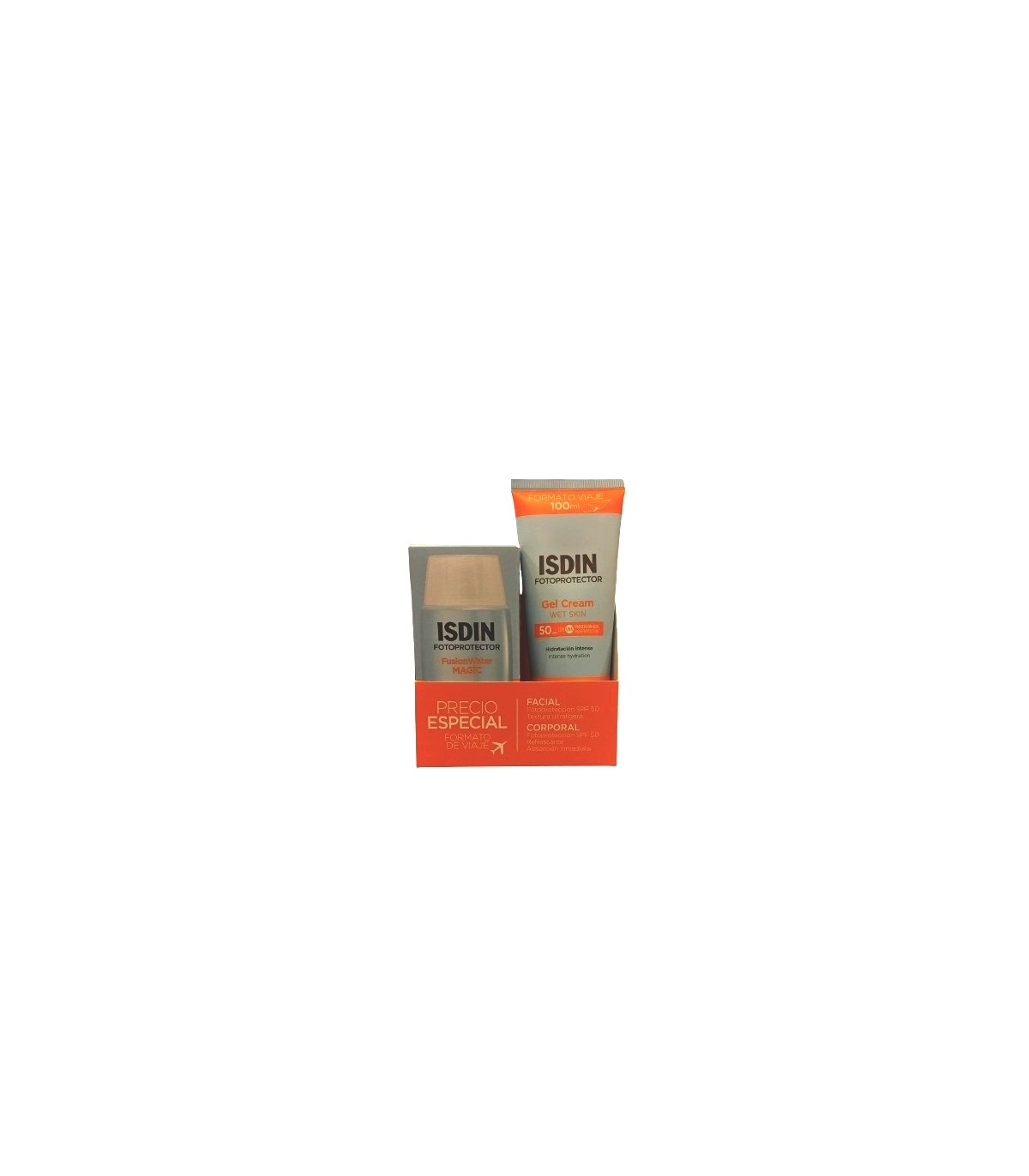 ISDIN FOTOPROTECTOR F50+ FUSION WATER MAGIC 50 ML + F50+ GEL CREMA 100 ML PACK