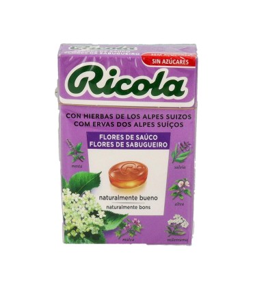 RICOLA CAJA CARAMELOS FLOR SAUCO S/AZUCAR 50 G