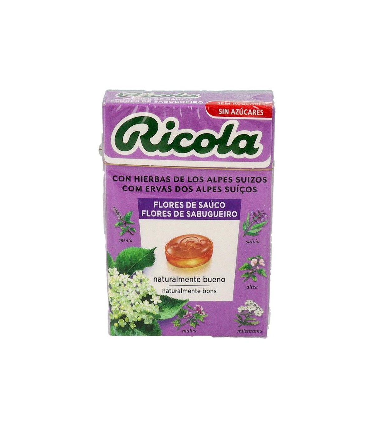 RICOLA CAJA CARAMELOS FLOR SAUCO S/AZUCAR 50 G