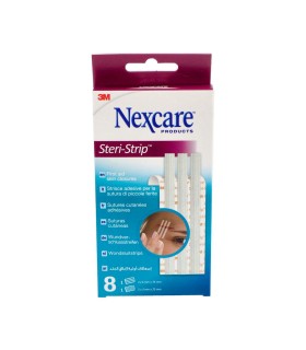 NEXCARE SUTURA ESTERIL 3 UNI 6X75 MM Y 5 UNI 3X75 MM