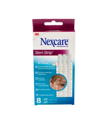 NEXCARE SUTURA ESTERIL 3 UNI 6X75 MM Y 5 UNI 3X75 MM