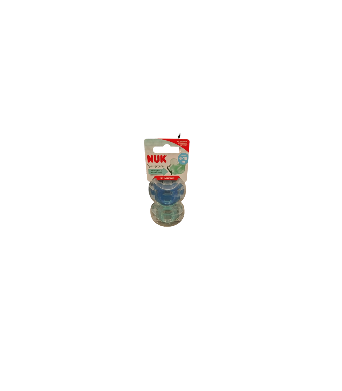 NUK CHUPETE SIL SENSITIVE 6-18 M 2 UNI