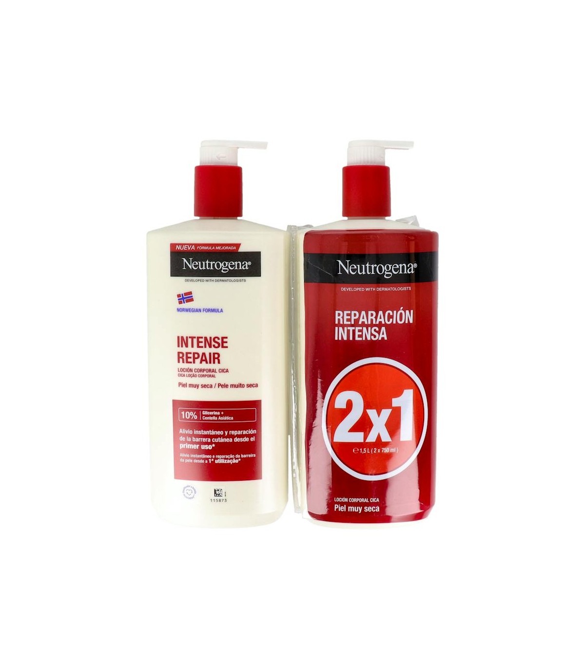 NEUTROGENA LOC CORPORAL REPAR INTENS 750 ML DUPLO 2X1