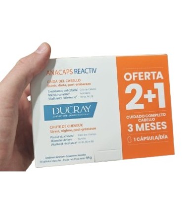 DUCRAY ANACAPS REACTIV 3X30 CAPSULAS TRIPLO PACK