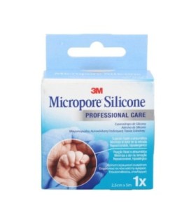3M ESPARADRAPO HIPOALERGICO SILICONA 5 M X 2,5 CM. 1 Unidad