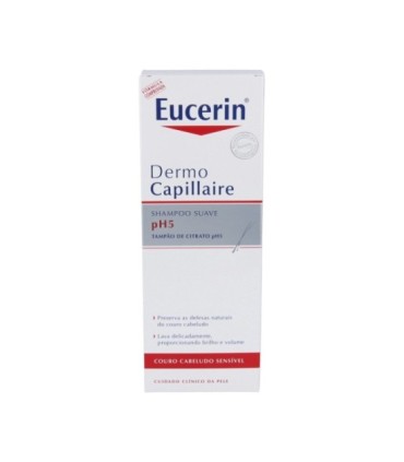 EUCERIN DERMOCAPILLARE CHAMPÚ SUAVE PH5. Envase de 250 ml.