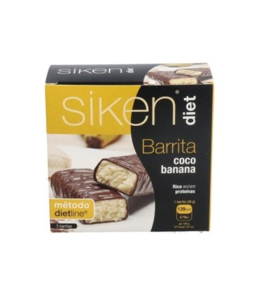 SIKEN DIET BARRITA COCO BANANA, 5 Barritas 36g