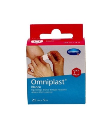 OMNIPLAST ESPARADRAPO TELA 5X2,5 (5 M X 2,5 CM) BLANCO 1 UNI